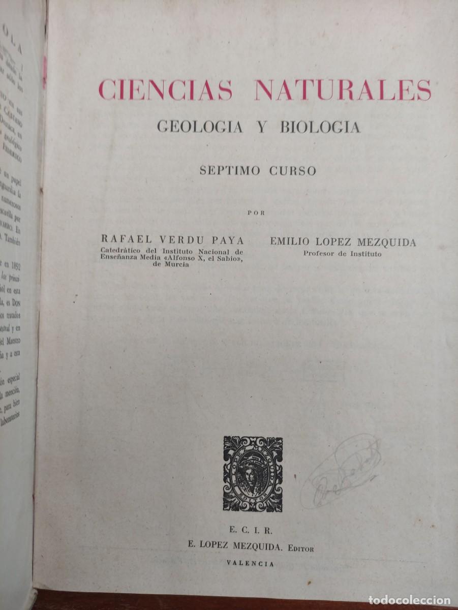 Libros de segunda mano: Geologia, septimo curso. Ed. ECIR. Valencia. - Foto 2