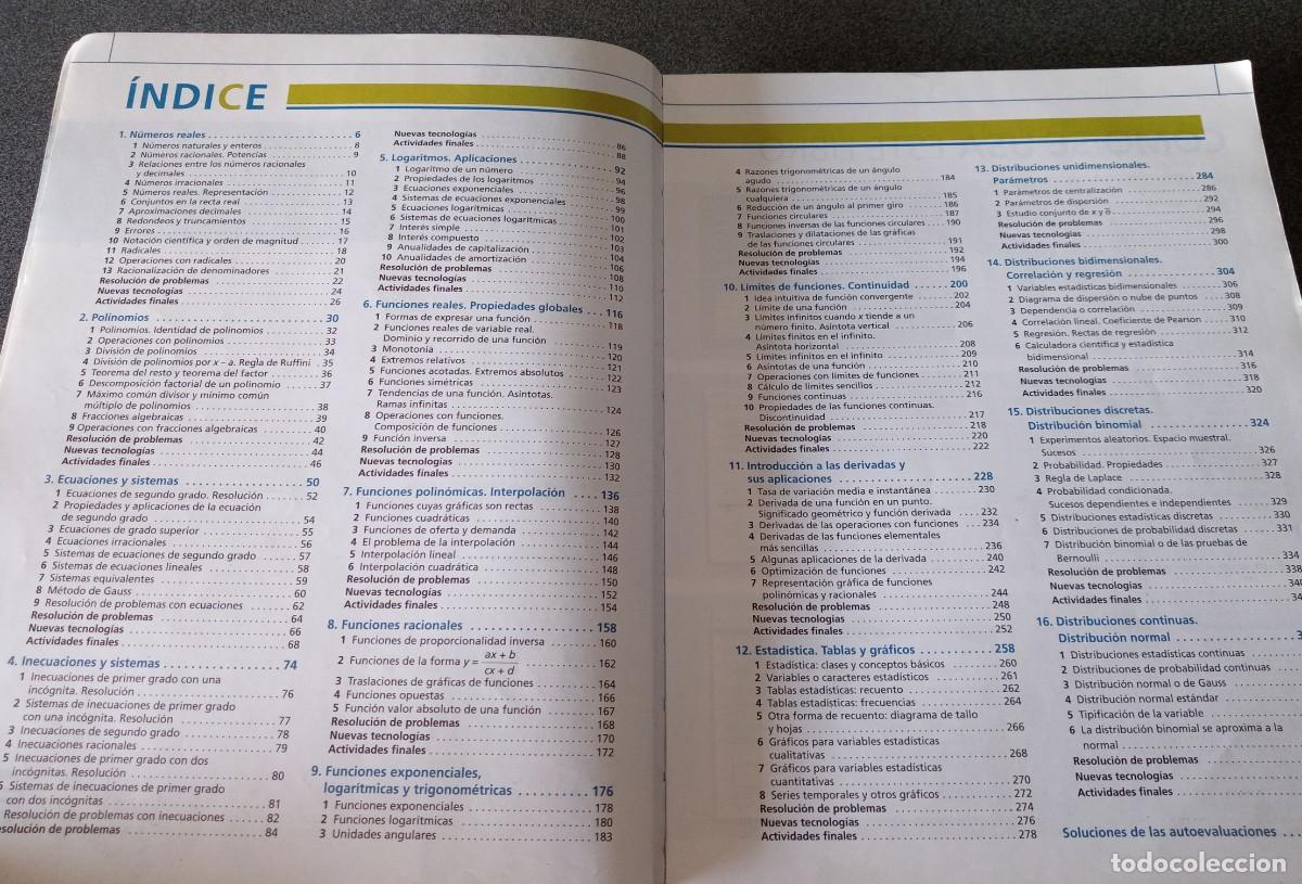 Libros de segunda mano: Matem&aacute;ticas Aplicadas 1&ordm; Bachillerato - Foto 4