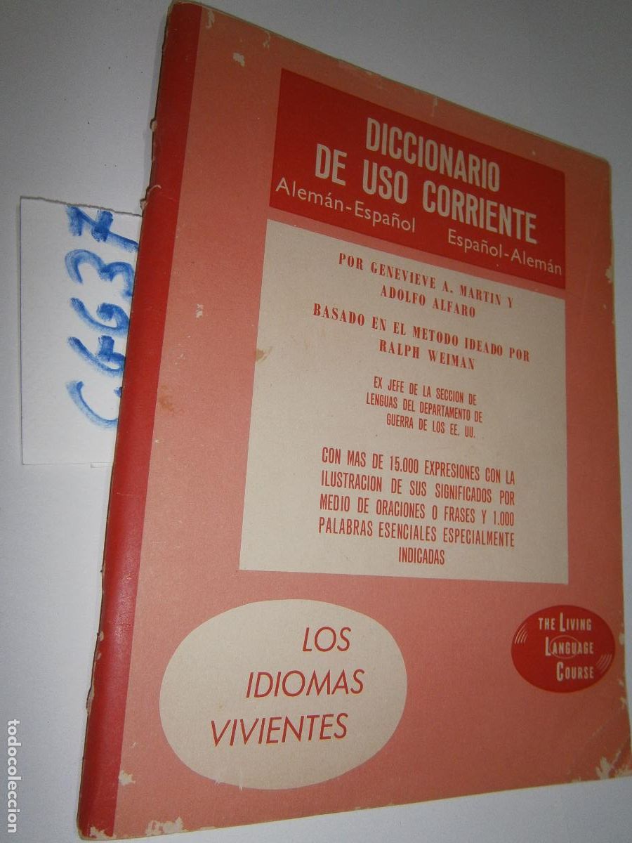 Libros de segunda mano: ANTIGUO LIBRO DE TEXTO - DICCIONARIO DE USO CORRIENTE ALEMAN-ESPA&Ntilde;OL - Foto 1