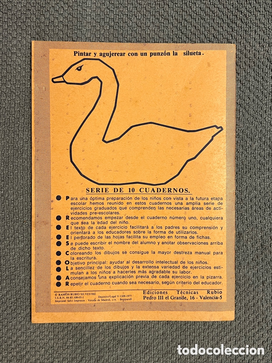 Libros de segunda mano: CUADERNO PRE - ESCOLAR RUBIO. N&ordm; 1. EDCIONES RUBIO (a.1977) - Foto 4