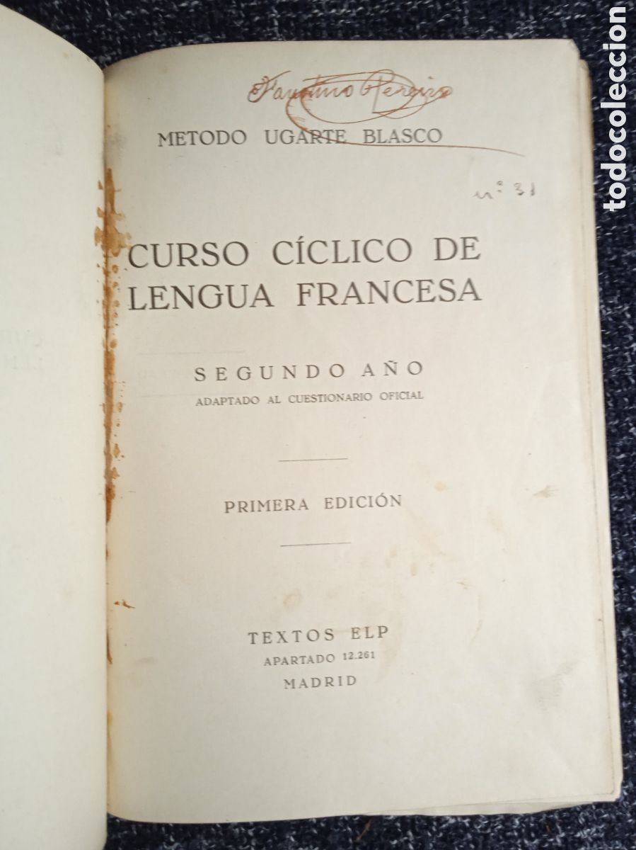 Libros de segunda mano: LENGUA FRANCESA -2&ordm; A&Ntilde;O / E Ugate Blasco - Foto 3