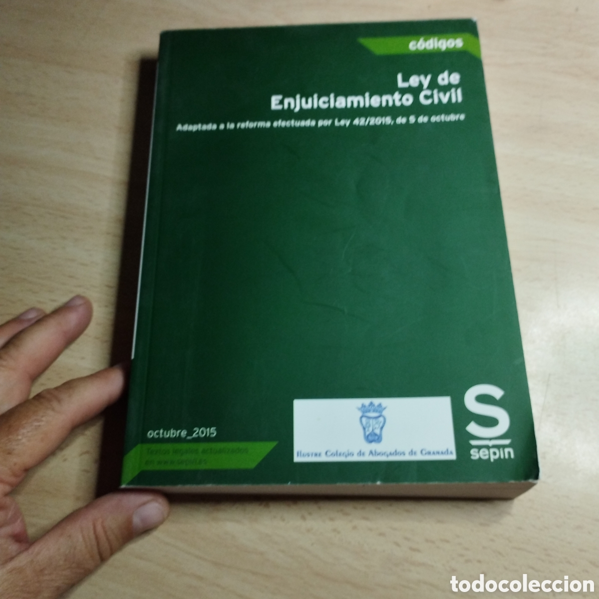 Gebrauchte B&uuml;cher: C&oacute;digos: Ley de enjuiciamiento Civil. 2015. Sepin. Colegio de Abogados de Granada