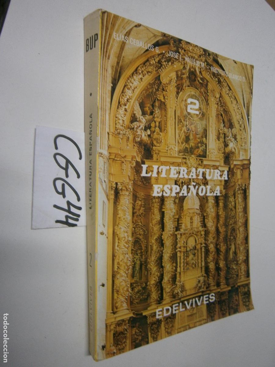Libros de segunda mano: ANTIGUO LIBRO DE TEXTO - LITERATURA ESPA&Ntilde;OLA 2&ordm; BUP - Foto 1