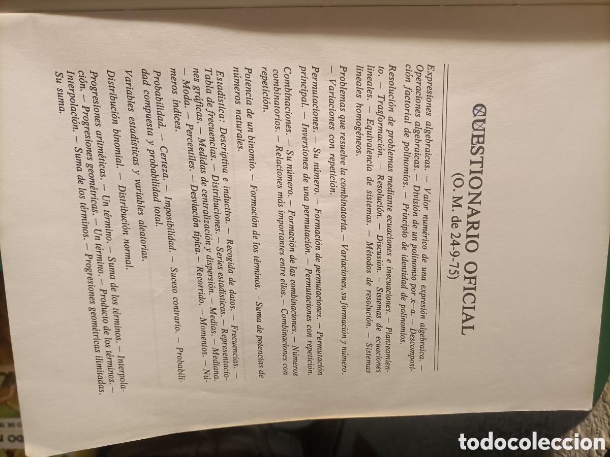 Libros de segunda mano: MATEMATICAS FORMACION PROFESIONAL - Segundo GRADO - CURSO PRIMERO - Foto 3