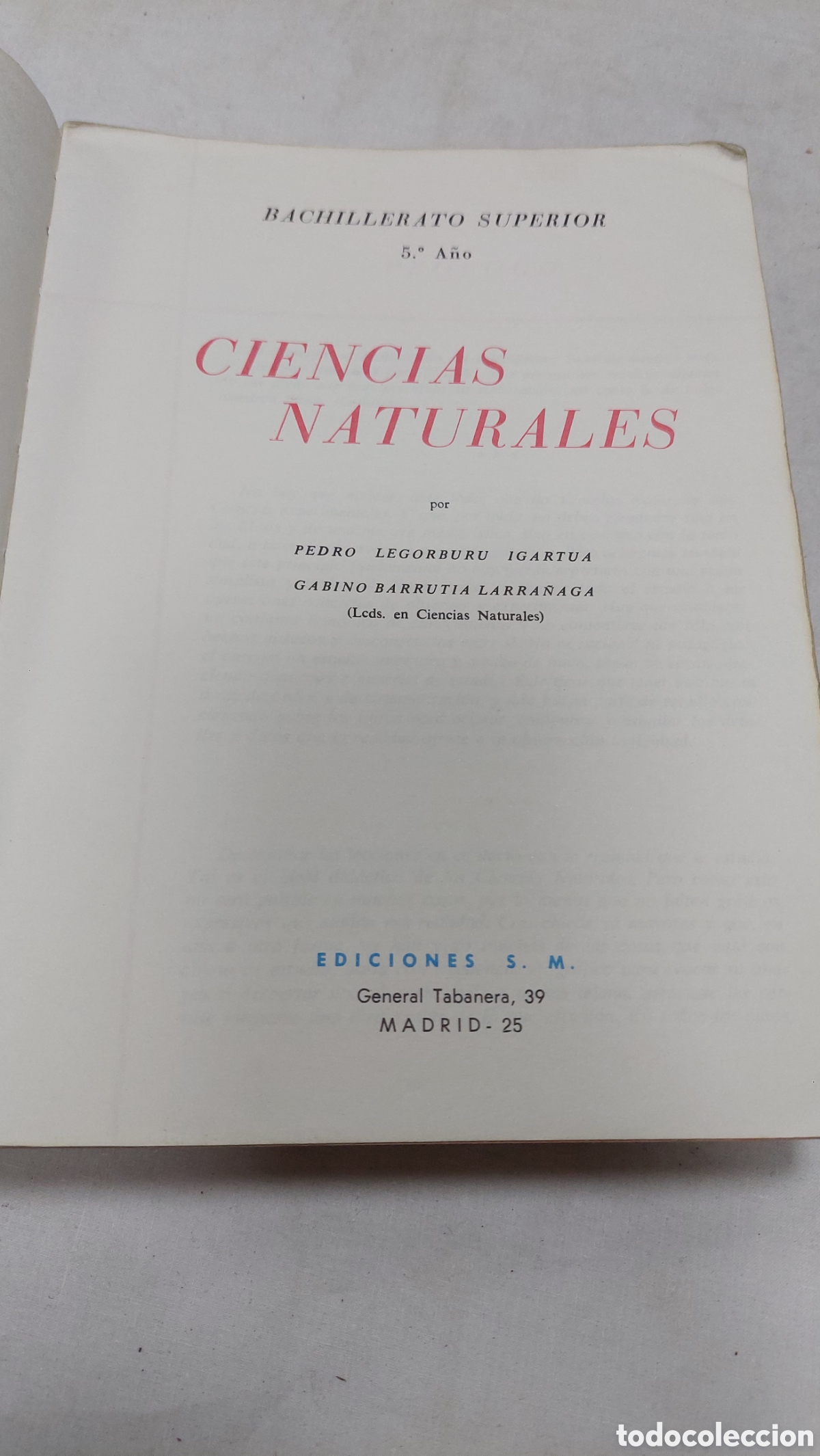 Libros de segunda mano: Ciencias naturales, 5&deg; a&ntilde;o. Ediciones SM, 1973 - Foto 3