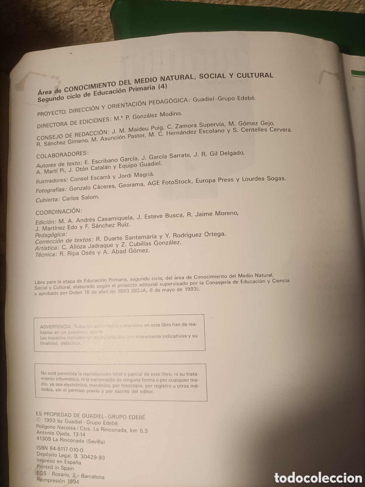 Libros de segunda mano: CONOCIMIENTO DEL MEDIO EP-4-2 CICLO - Foto 4