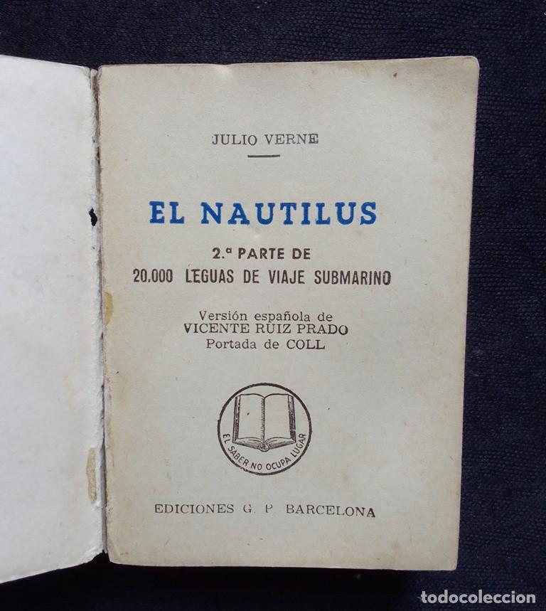 Libros de segunda mano: Libro El Nautilus, Julio Verne 2&ordf; parte - Foto 2