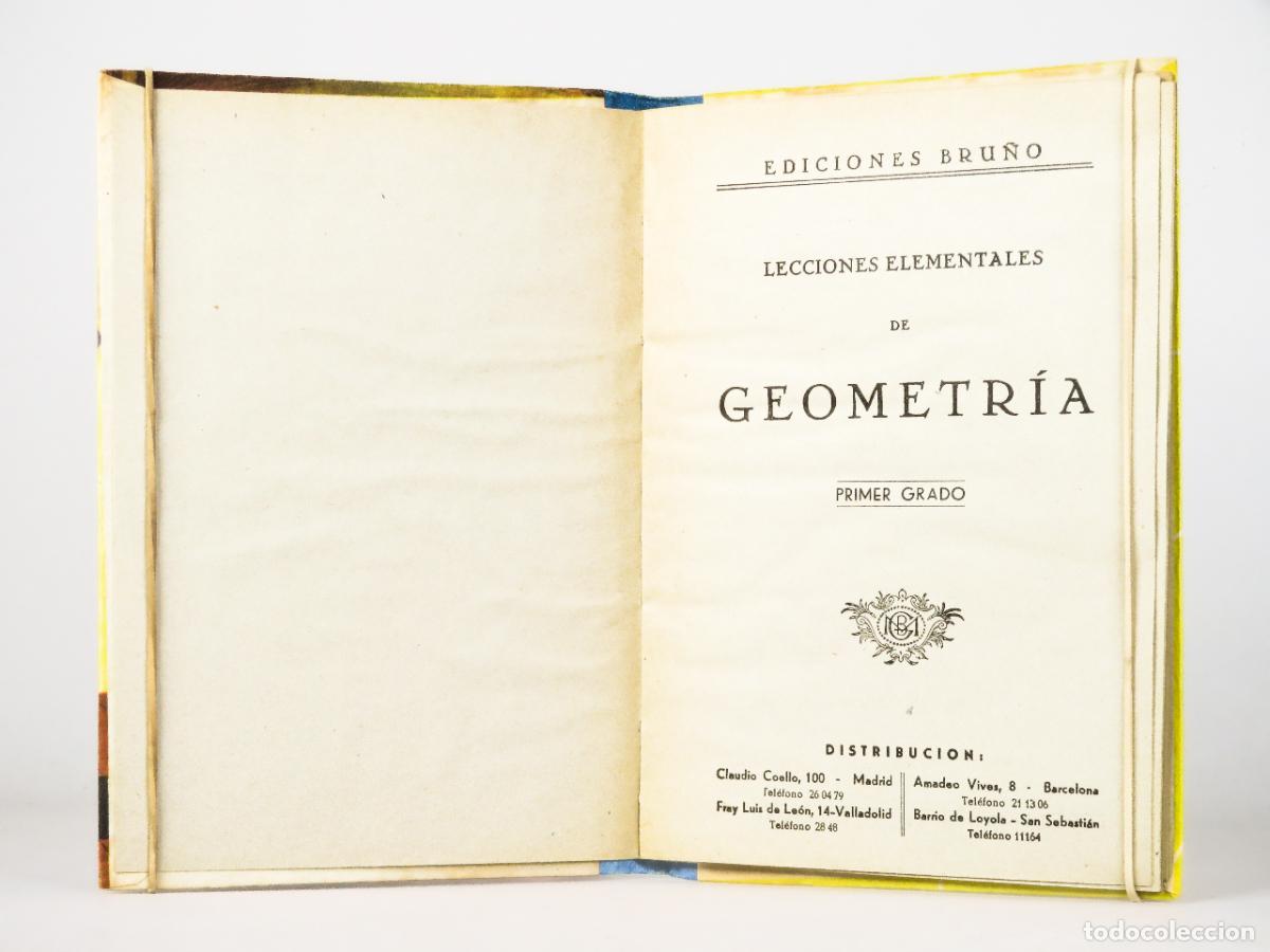 Libros de segunda mano: Geometr&iacute;a Primer Grado Ediciones Bru&ntilde;o 1952 - Foto 3