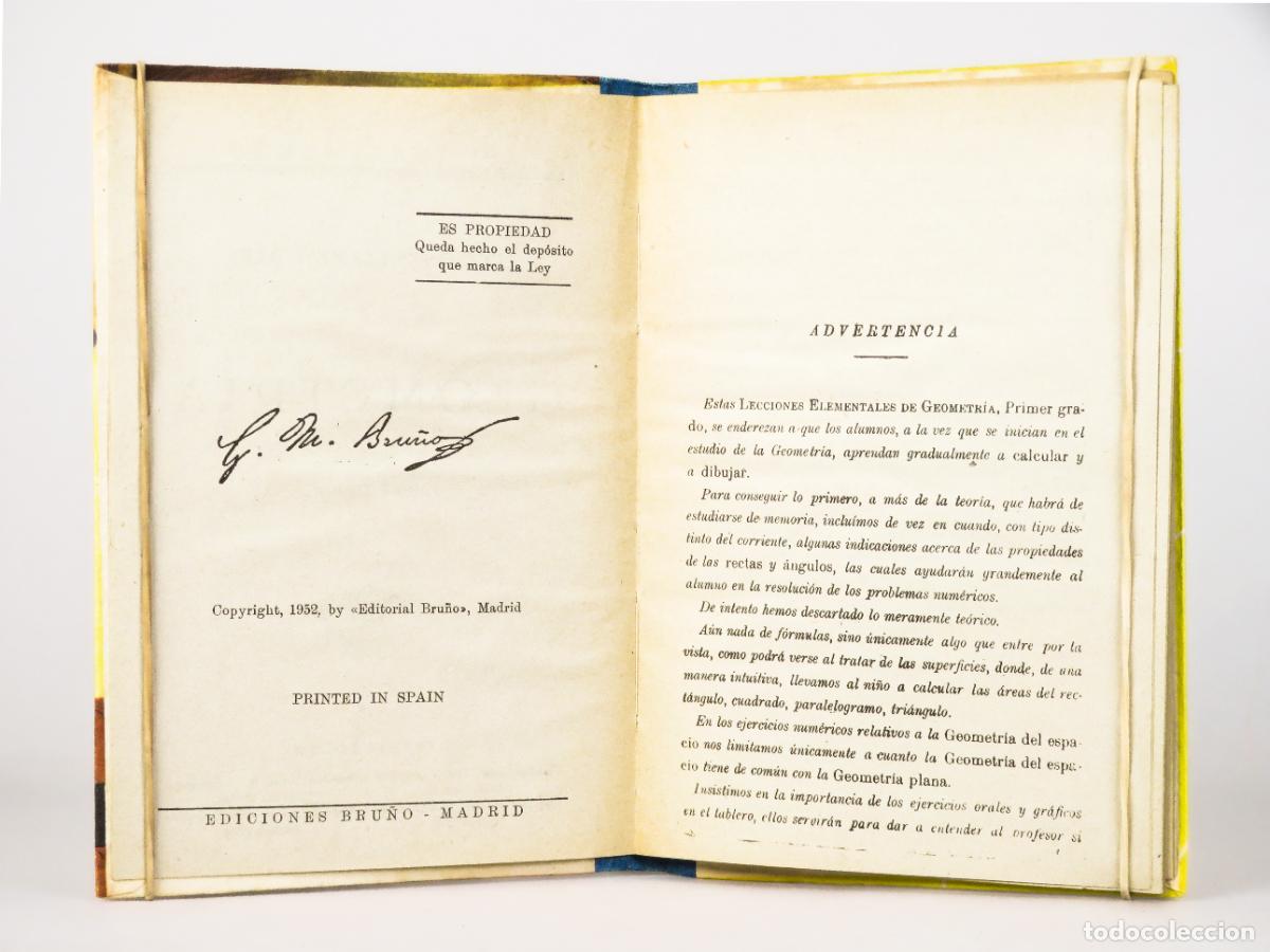 Libros de segunda mano: Geometr&iacute;a Primer Grado Ediciones Bru&ntilde;o 1952 - Foto 4