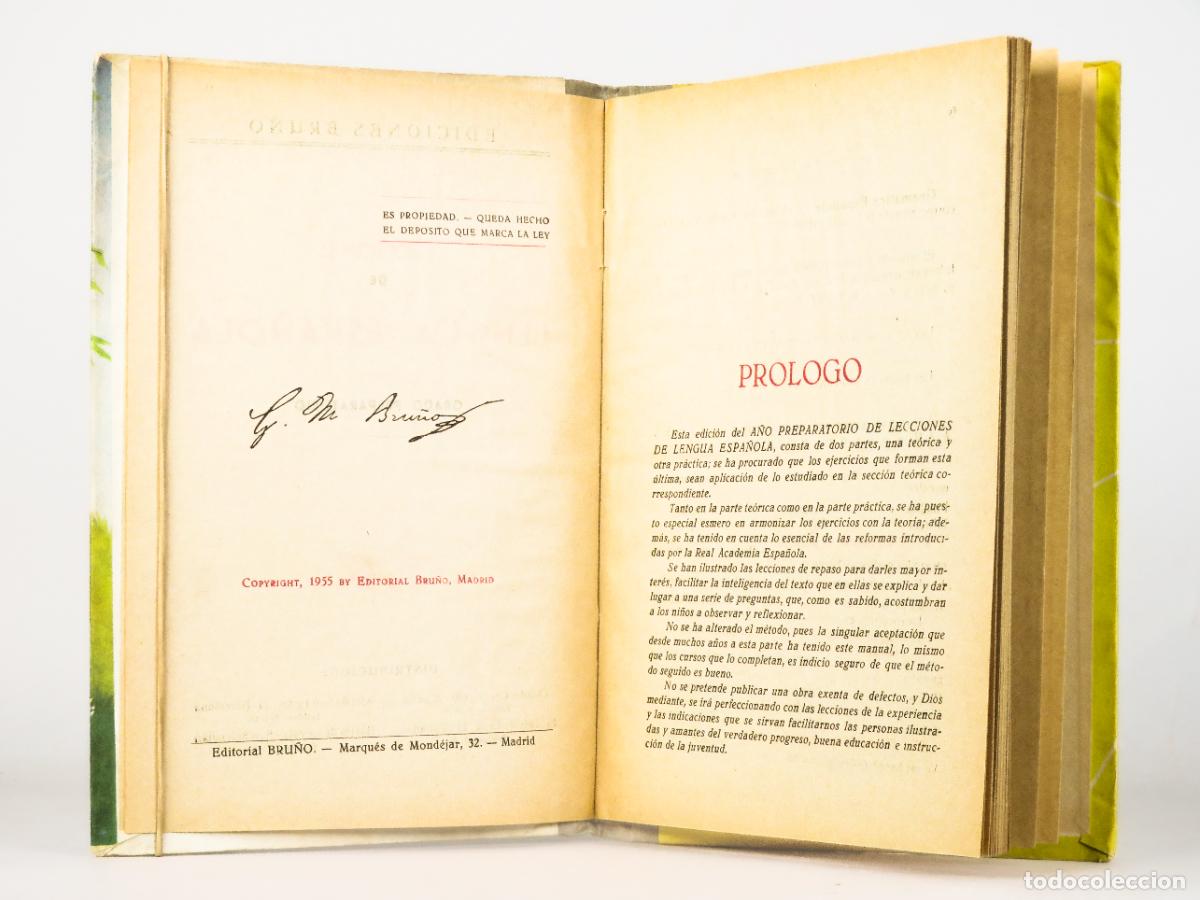 Libros de segunda mano: Gram&aacute;tica Espa&ntilde;ola Curso Preparatorio Ed Bru&ntilde;o 1955 - Foto 4