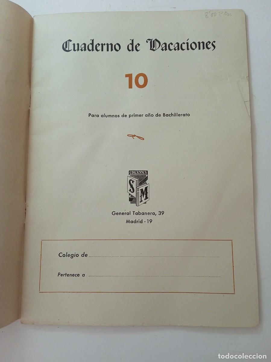 Libros de segunda mano: CUADERNO DE VACACIONES 10 - EDICIONES SM (SIN USAR) - Foto 3