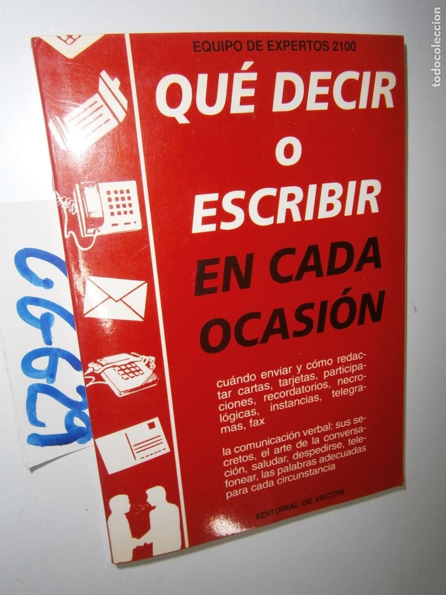 Libros de segunda mano: QUE DECIR O ESCRIBIR EN CADA OCASION - Foto 1
