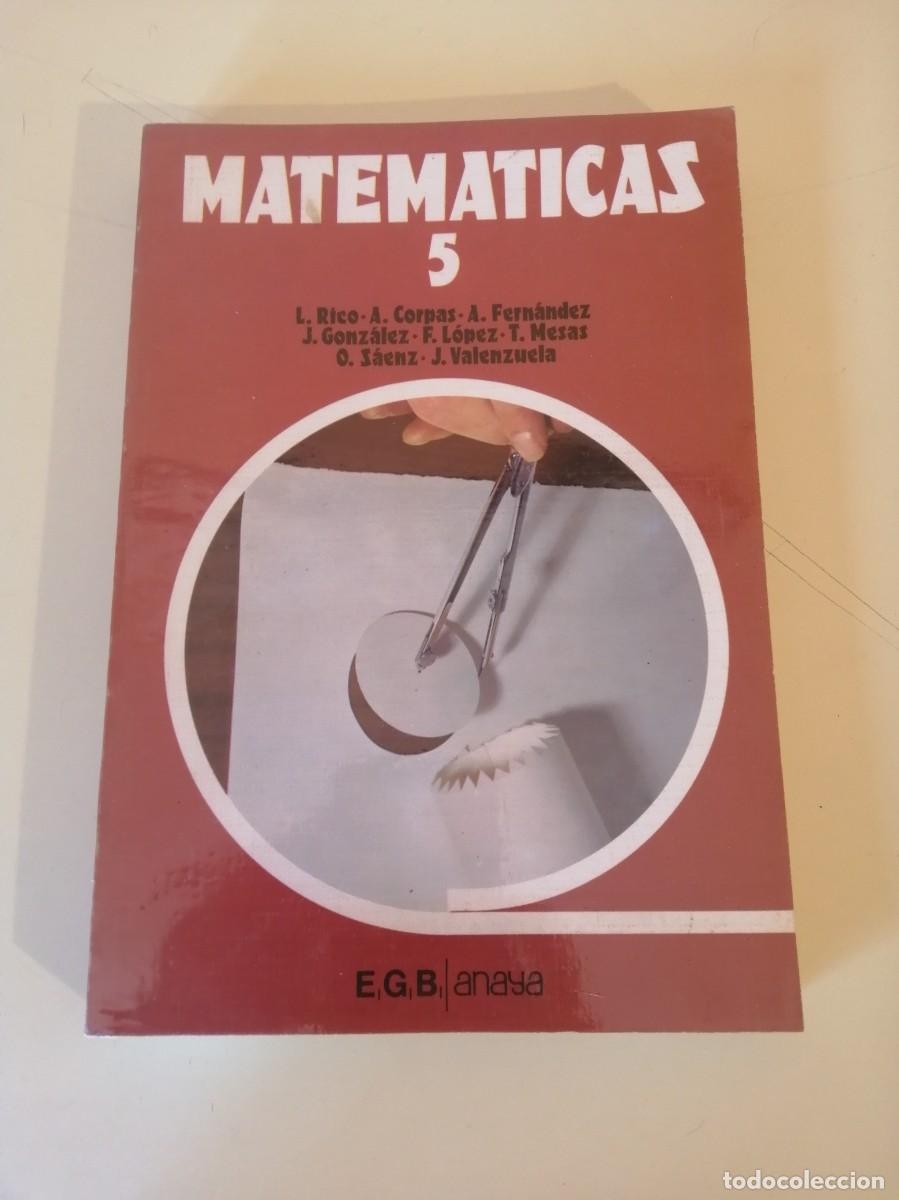 Libros de segunda mano: Antiguo libro de texto de Matem&aacute;ticas 5 EGB Anaya. Sin uso. - Foto 1