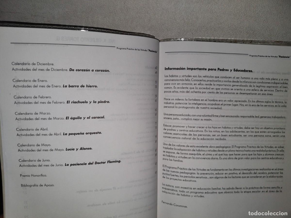Libros de segunda mano: 210- VIRTUDES. PROGRAMA PR&Aacute;CTICO. PACIENCIA - 6TO. DE PRIMARIA - Foto 6