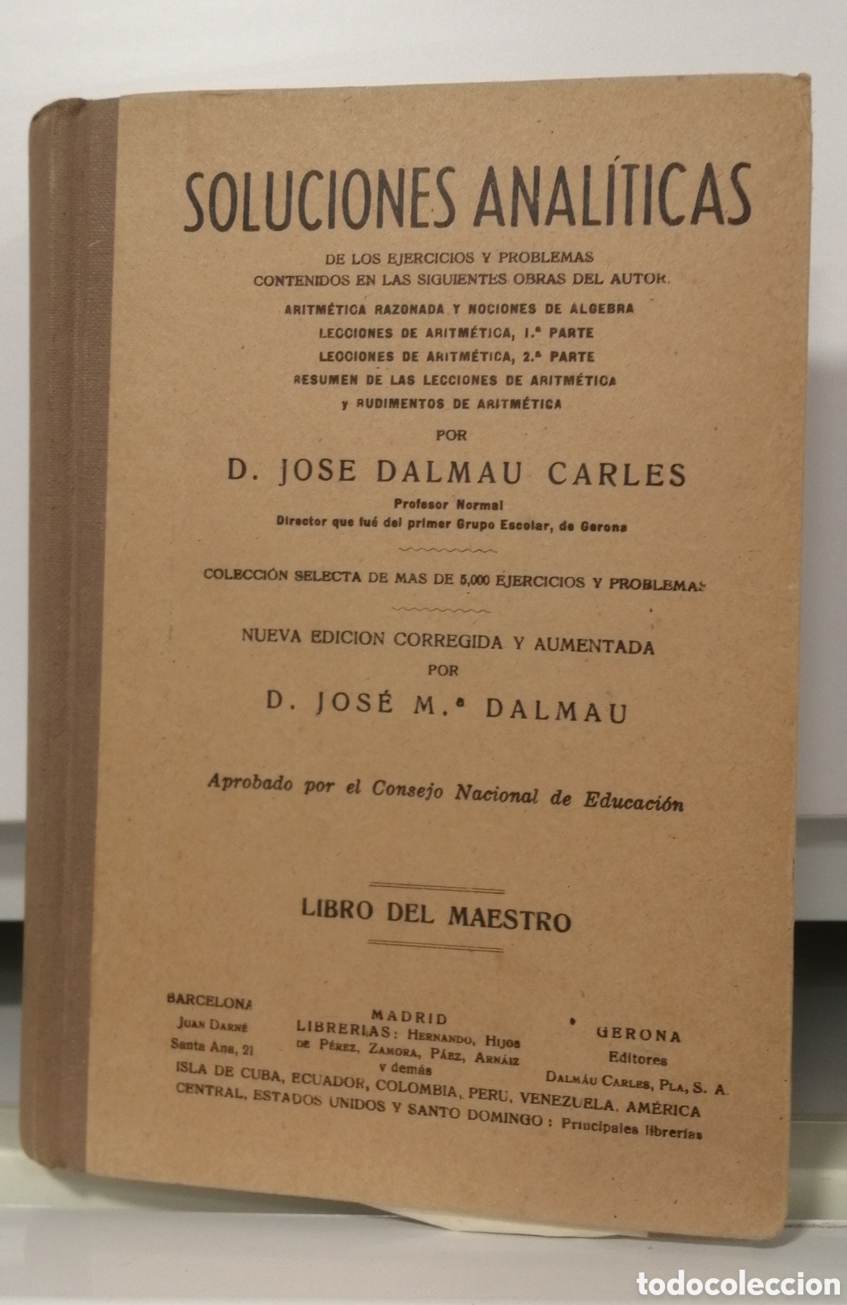 Livros em segunda m&atilde;o: Soluciones anal&iacute;ticas Jos&eacute; Dalmau Carles Colecci&oacute;n selecta de m&aacute;s de 5.000 ejercicios y problemas