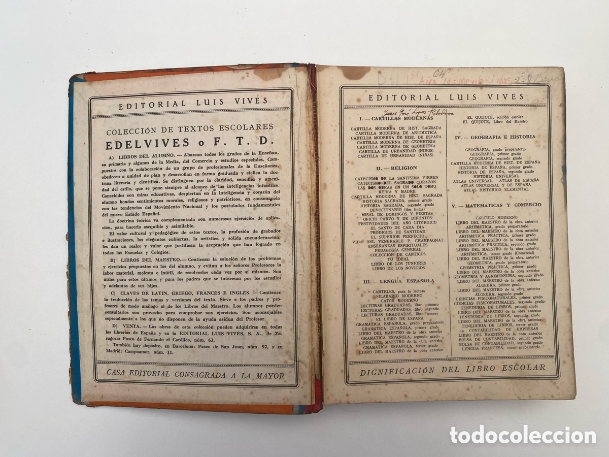 Libros de segunda mano: Libro Gram&aacute;tica Espa&ntilde;ola Tercer Grado (1952) - Foto 4