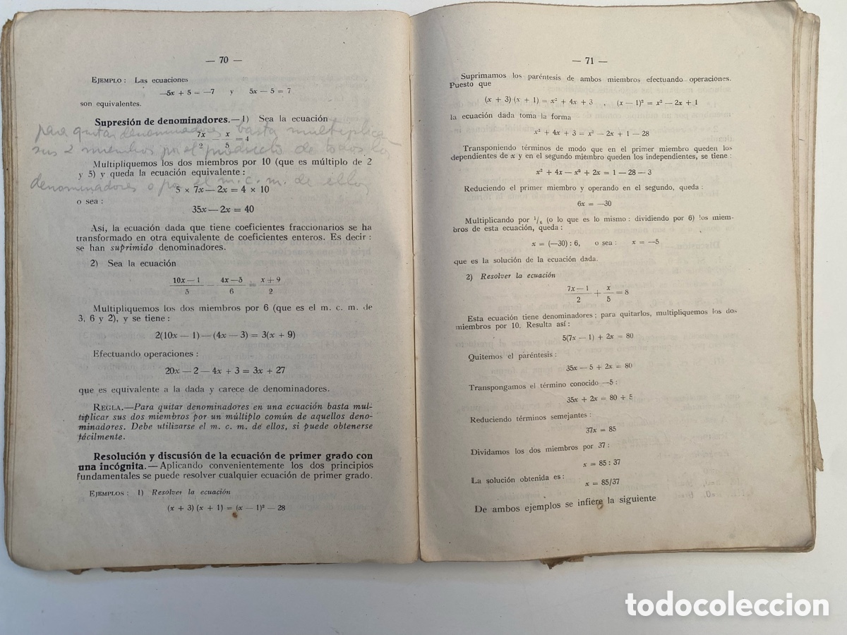 Libros de segunda mano: Libro Matem&aacute;ticas de Tercer curso del Plan 1957 - Foto 4