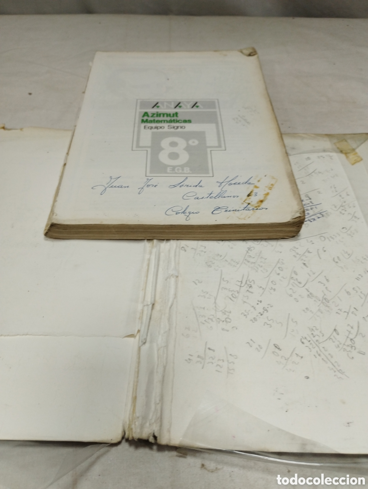 Libros de segunda mano: Matem&aacute;ticas 8&deg; EGB. Editorial Anaya, 1989 - Foto 3