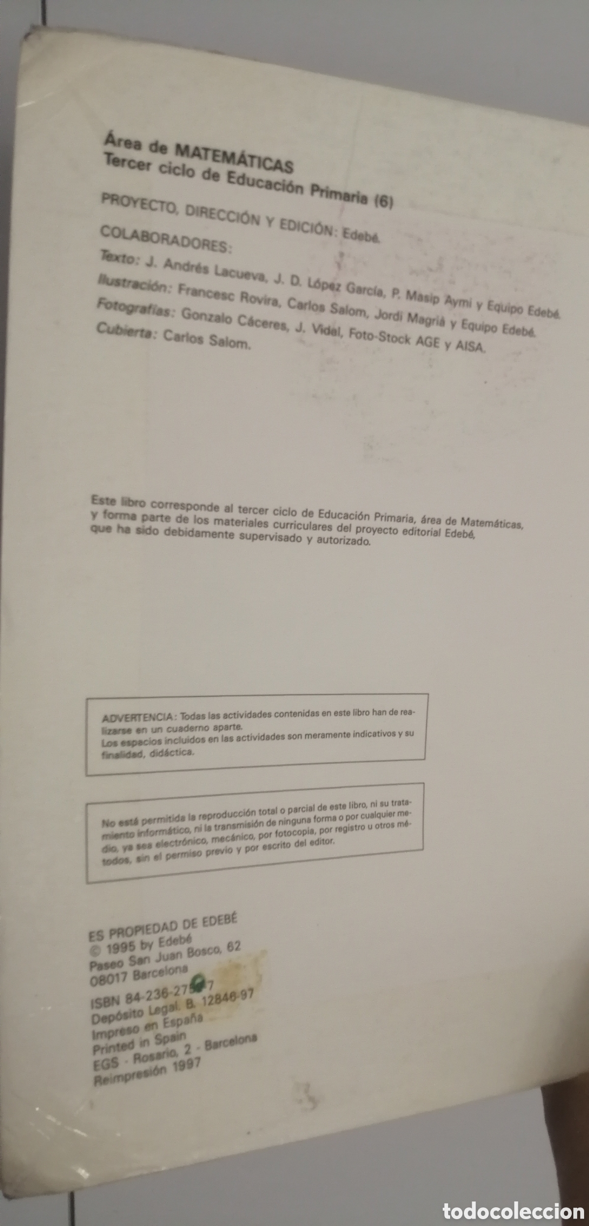 Libros de segunda mano: Matem&aacute;ticas 6 E. P. 3 Ciclo Edici&oacute;n 1995 - Foto 4
