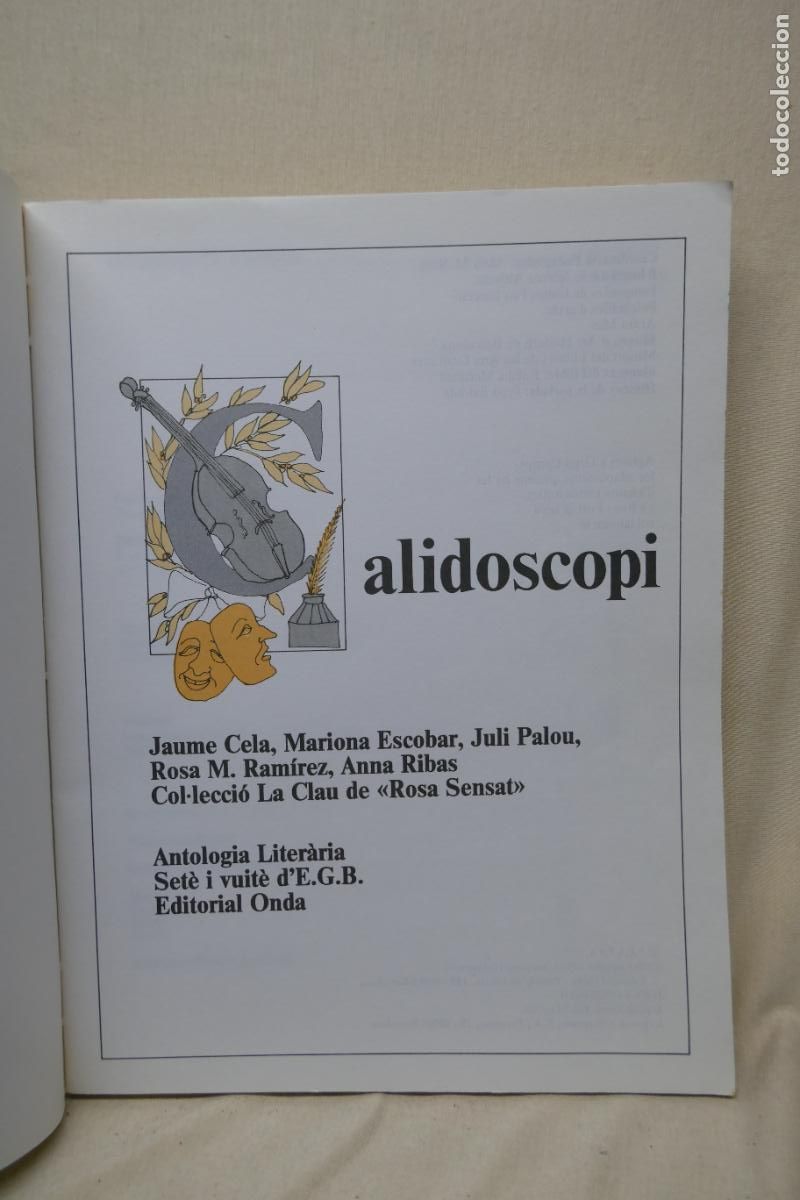 Libros de segunda mano: Calidoscopio S&eacute;ptimo y Octavo de EGB j. Cela editorial Onda - Foto 4