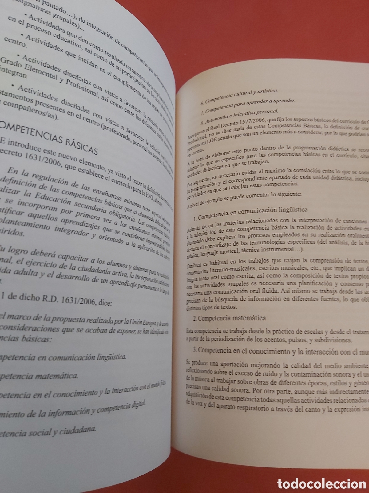 Libros de segunda mano: EL DISE&Ntilde;O DE LA PROGRAMACI&Oacute;N Y LAS UNIDADES DID&Aacute;CTICAS OPOSICIONES PARA PROFESORADO DE CONSERVATORIO - Foto 6