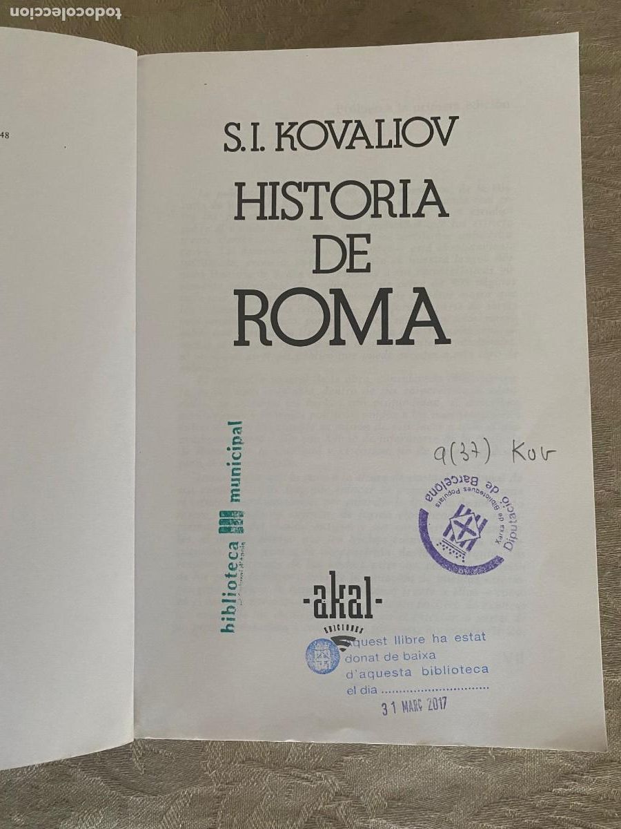 Libros de segunda mano: Historia de Roma. S. I. Kovaliov - Foto 2