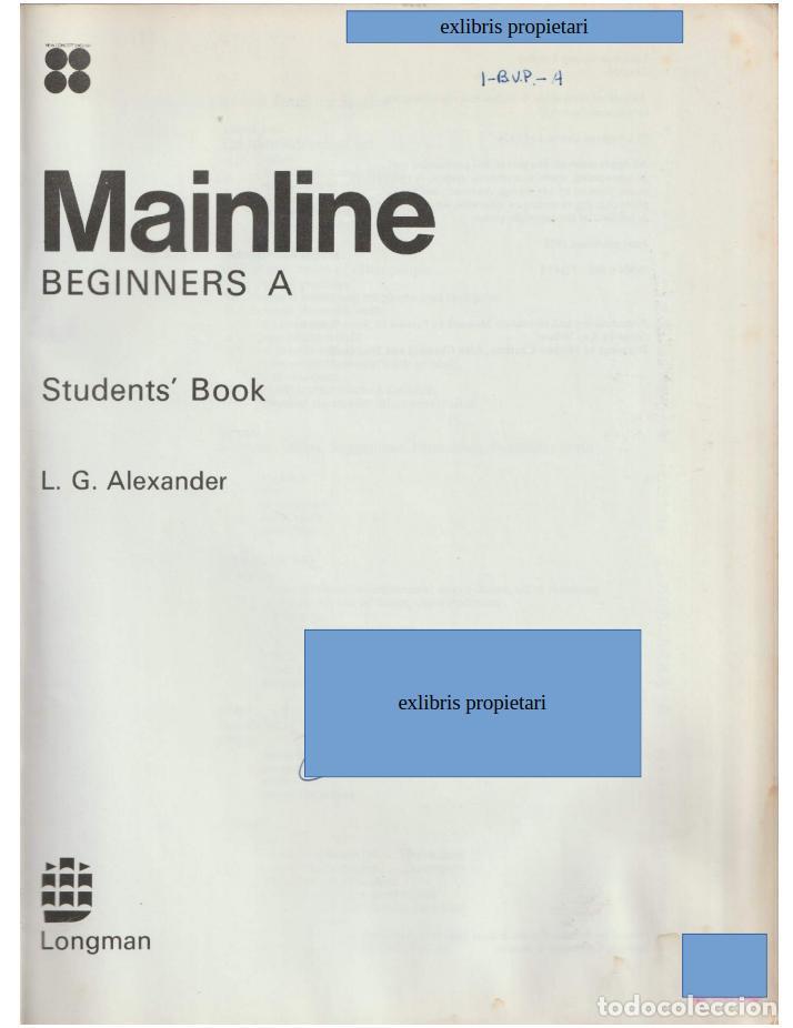 Libros de segunda mano: Mainline. Beginners A. Students&rsquo; Book, L.G. Alexander - Foto 3