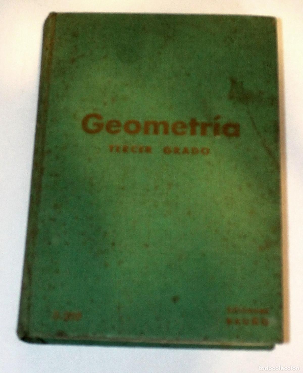Libros de segunda mano: GEOMETRIA, TERCER GRADO, EDITORIAL BRU&Ntilde;O 1966 - Foto 1