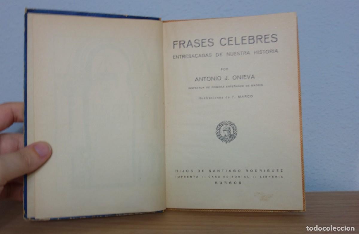 Libros de segunda mano: Frases C&eacute;lebres Entresacadas de Nuestra Historia - Foto 5