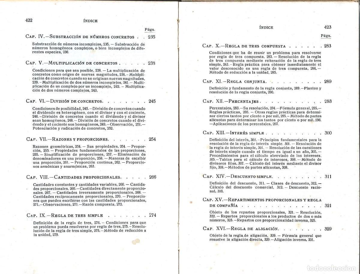Libros de segunda mano: ARITM&Eacute;TICA PR&Aacute;CTICA .DR JOS&Eacute; PRATS AYMERICH 1928 - Foto 3