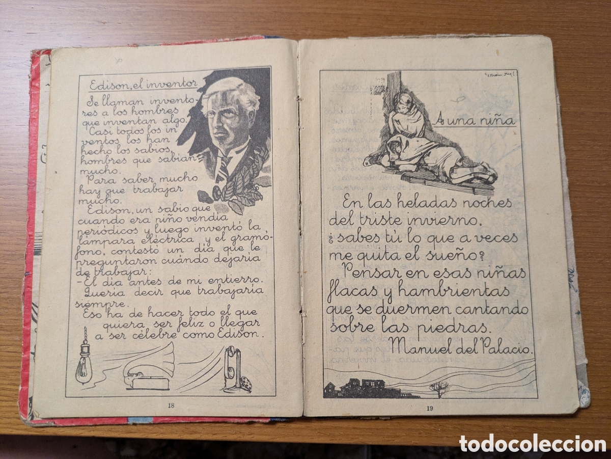 Libros de segunda mano: Libro de lectura manuscrito - Foto 7
