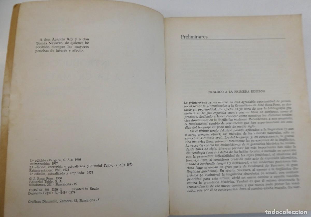 Libros de segunda mano: Introducci&oacute;n a la gram&aacute;tica J Roca Pons - Foto 4