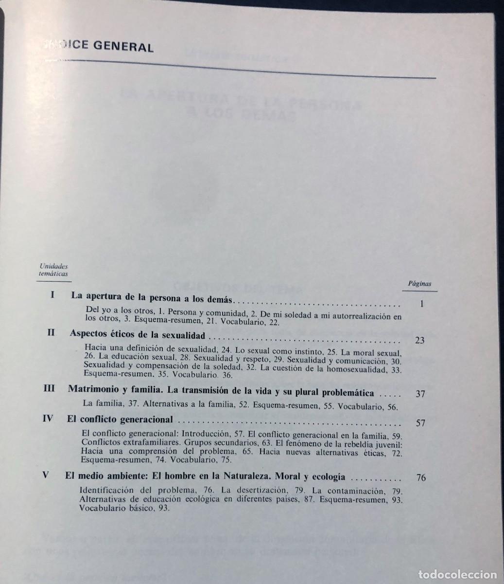 Libros de segunda mano: LIBRO TEXTO / &Eacute;TICA 2&ordm; B.U.P. / ED. ALHAMBRA 1990 / SIN USAR - Foto 2