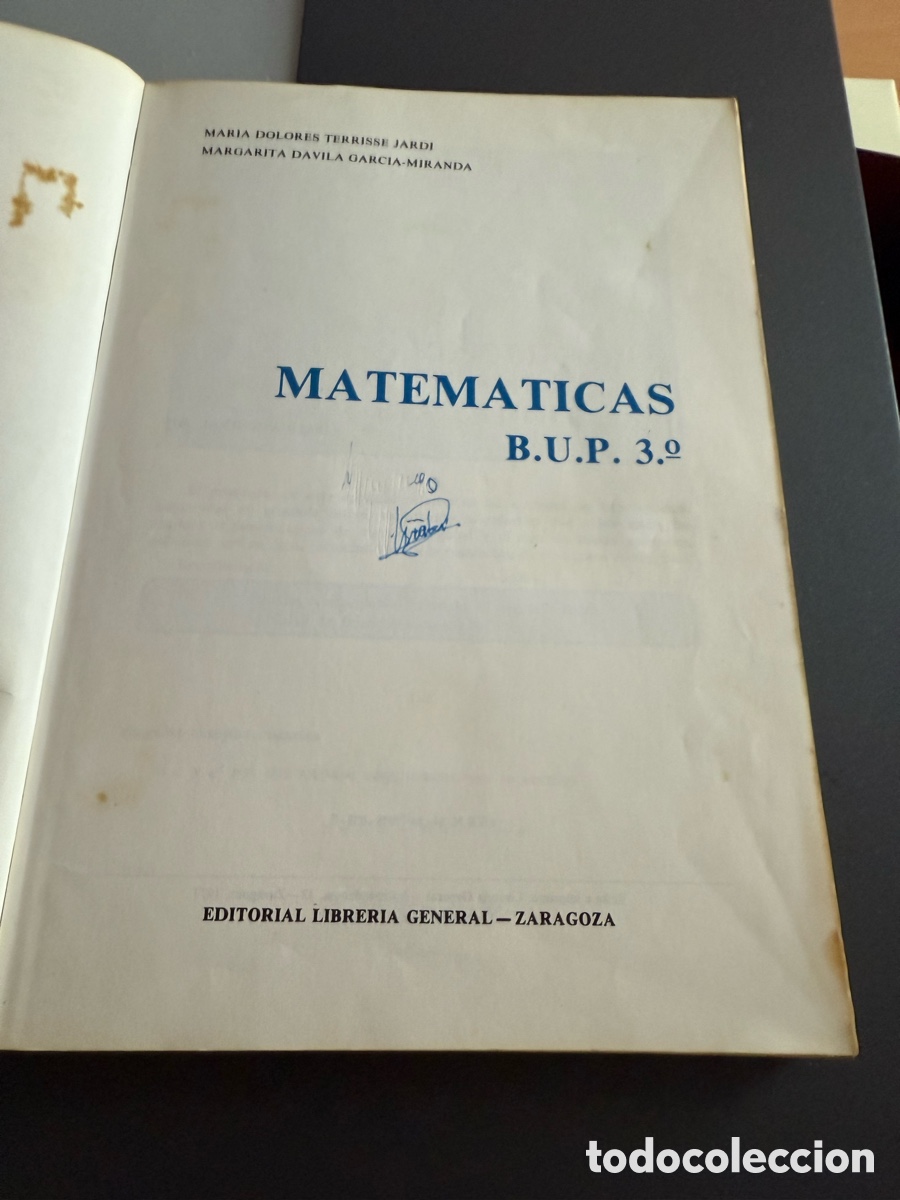 Libros de segunda mano: MATEMATICA 3 BUP / LIBRER&Iacute;A GENERAL ZARAGOZA / / TERRISSE, DAVILA - Foto 2