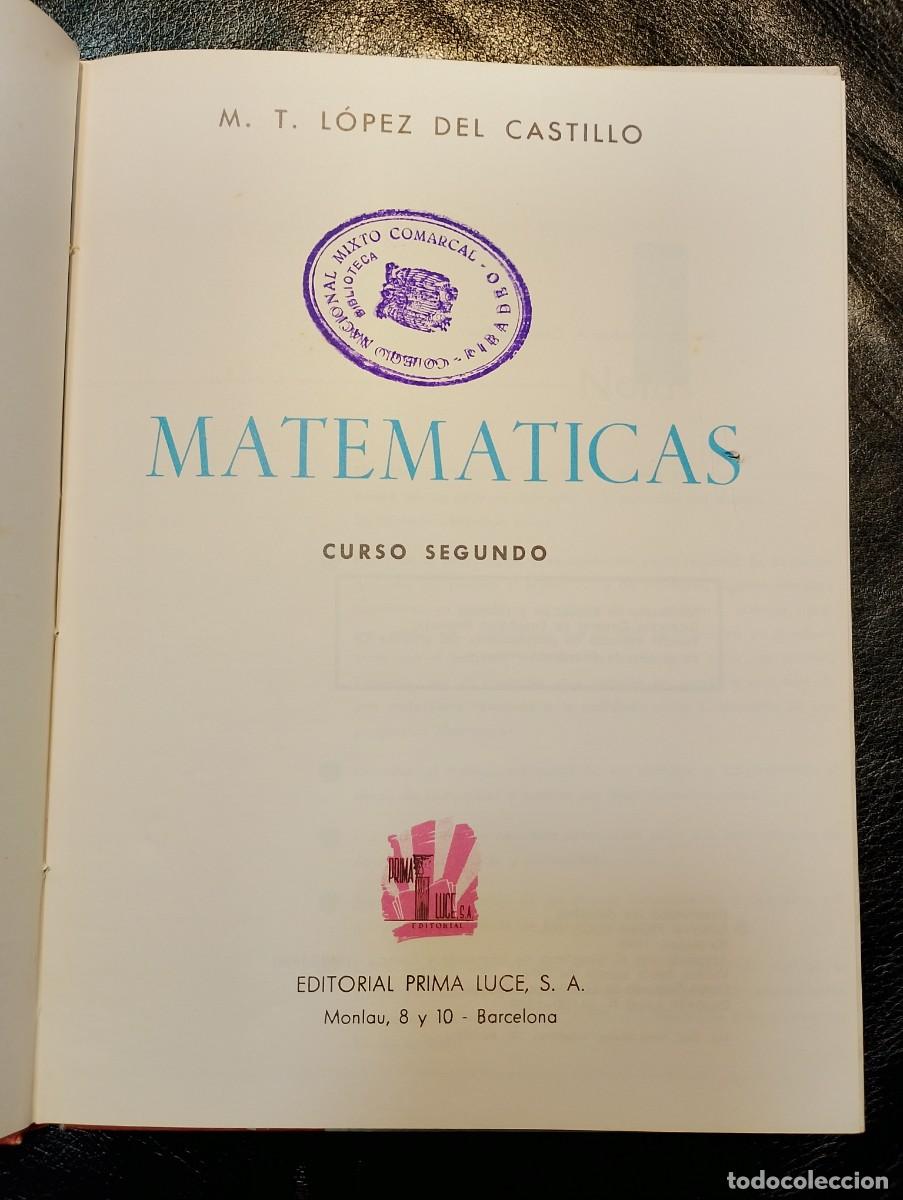 Libros de segunda mano: MATEM&Aacute;TICAS 2&deg; CURSO. Manuales Prima Luce - Foto 2