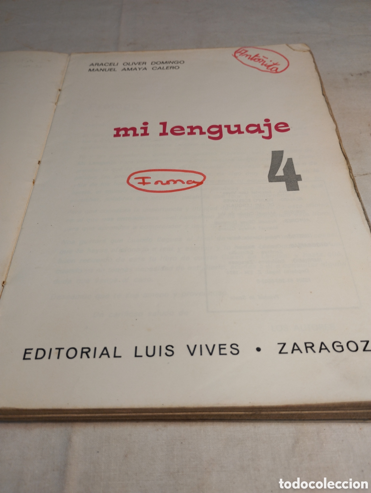 Libros de segunda mano: Mi lenguaje. Edelvives, EGB. 1974 - Foto 2