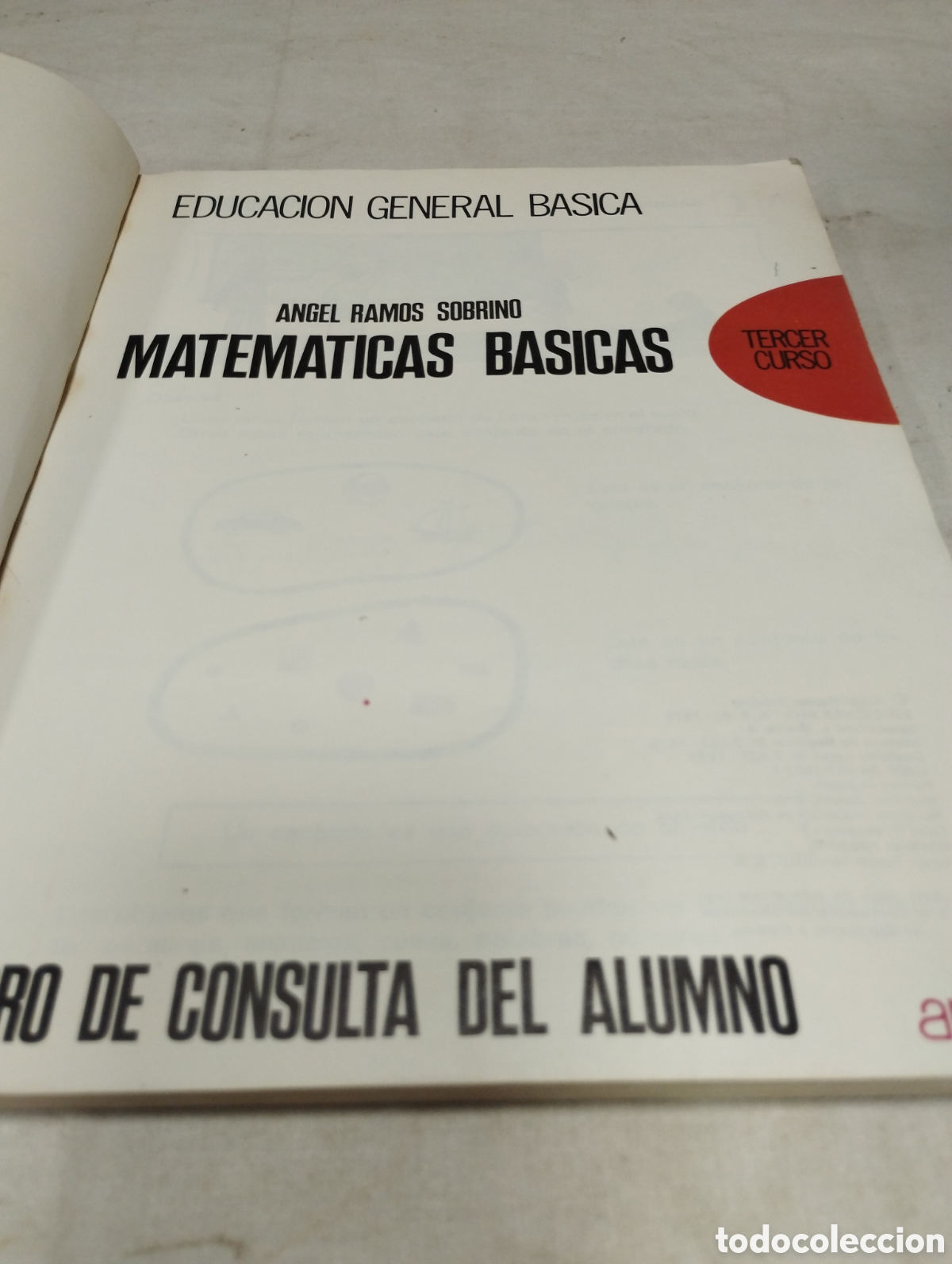 Libros de segunda mano: Matem&aacute;ticas b&aacute;sicas 3&deg; EGB. Libro de consulta del alumno. Editorial Anaya, 1975 - Foto 2