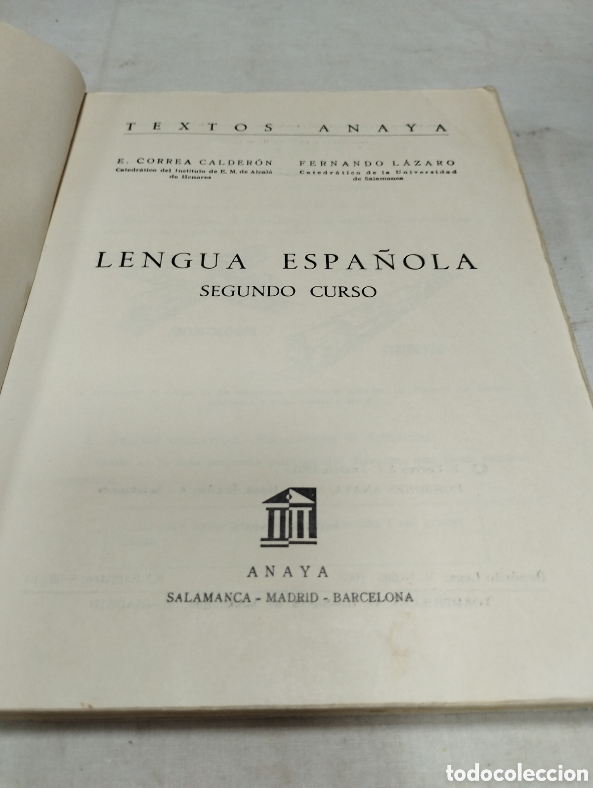 Libros de segunda mano: Lengua espa&ntilde;ola. Editorial Anaya, 1965 - Foto 2