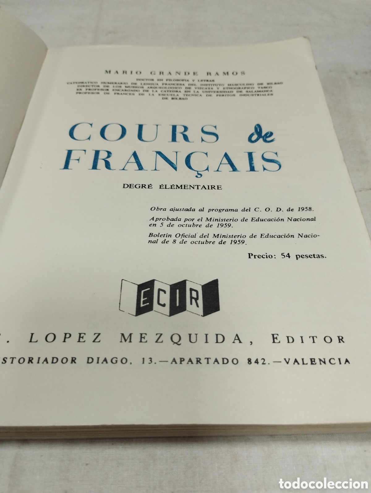 Libros de segunda mano: Lengua francesa. Mario Grande, 1963 - Foto 2