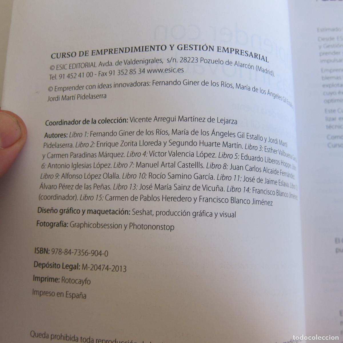Libros de segunda mano: CURSO ESIC DE EMPRENDIMIENTO Y GESTION EMPRESARIAL (ESIC) MANUAL - Foto 5