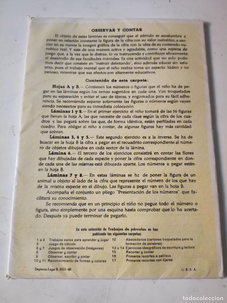 Libros de segunda mano: Trabajos de p&aacute;rvulos. Observar y contar. - Foto 2