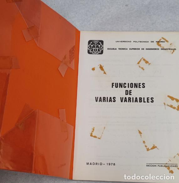 Libros de segunda mano: FUNCIONES DE VARIAS VARIABLES, UNIVERSIDAD POLITECNICA DE MADRID 1979, LIBRO - Foto 3