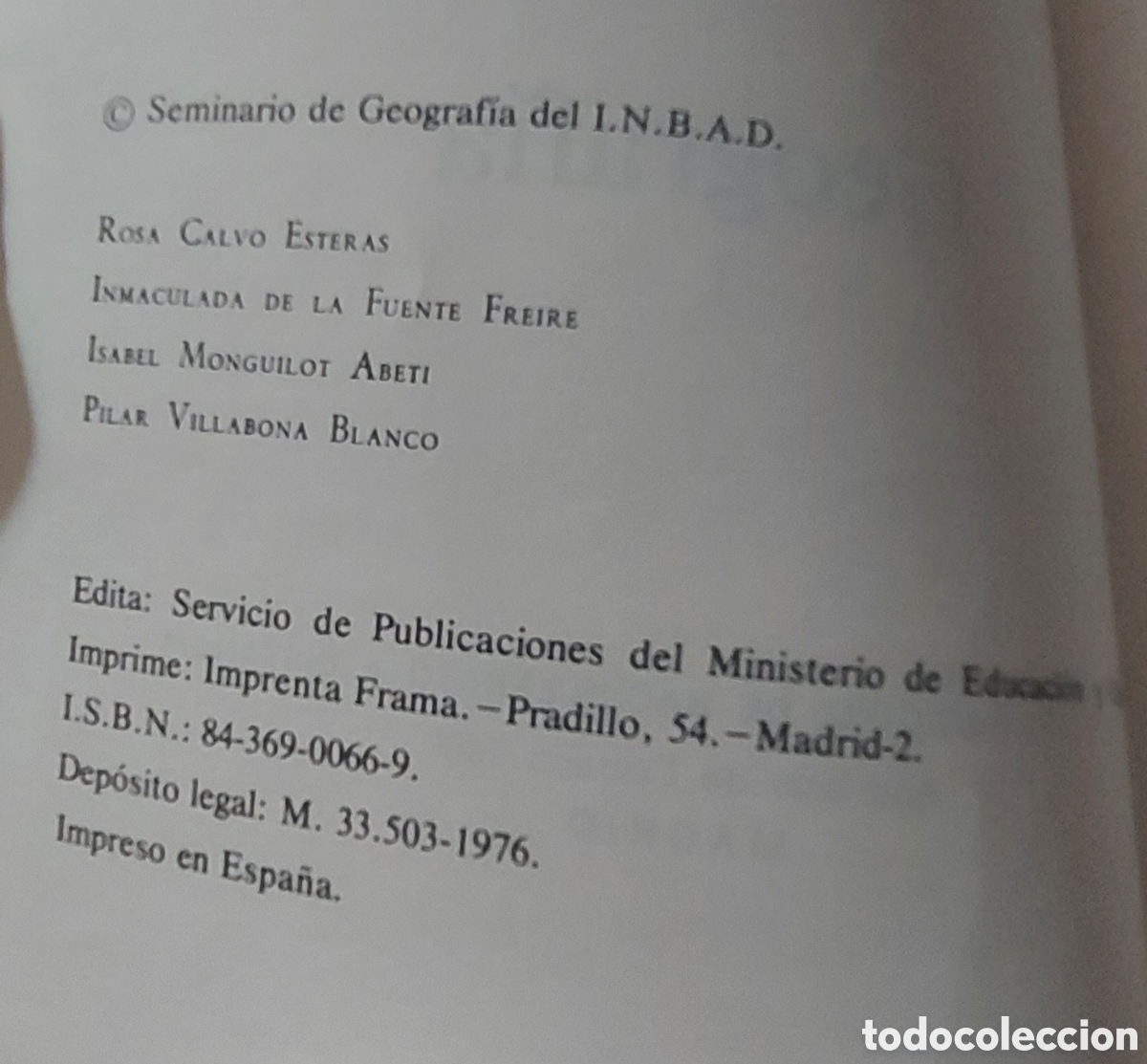 Libros de segunda mano: INBAD Geograf&iacute;a 2&deg;BUP. 1976 - Foto 2