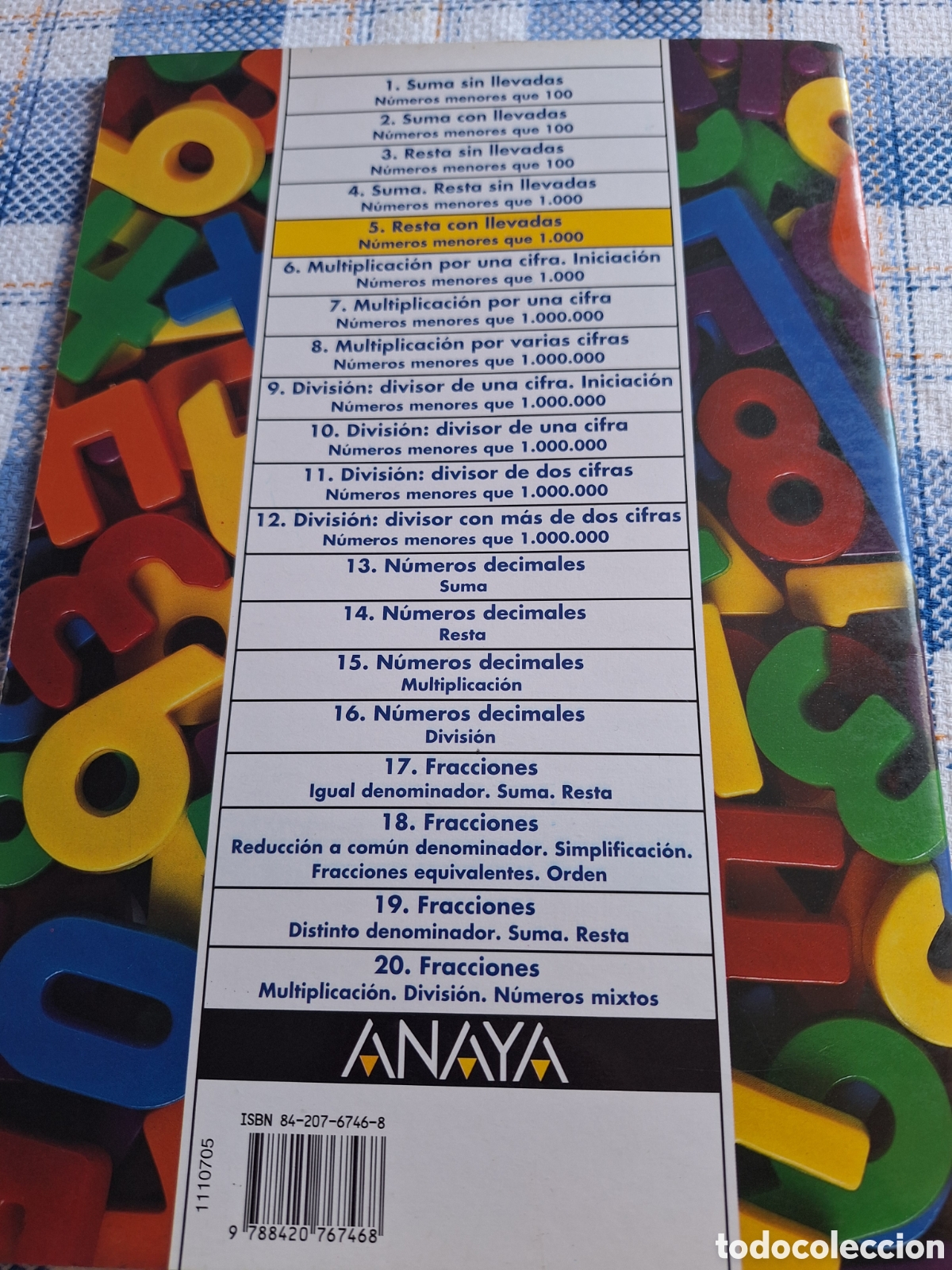 Libros de segunda mano: CUADERNO MATEM&Aacute;TICAS 5 ANAYA 1996 - Foto 2