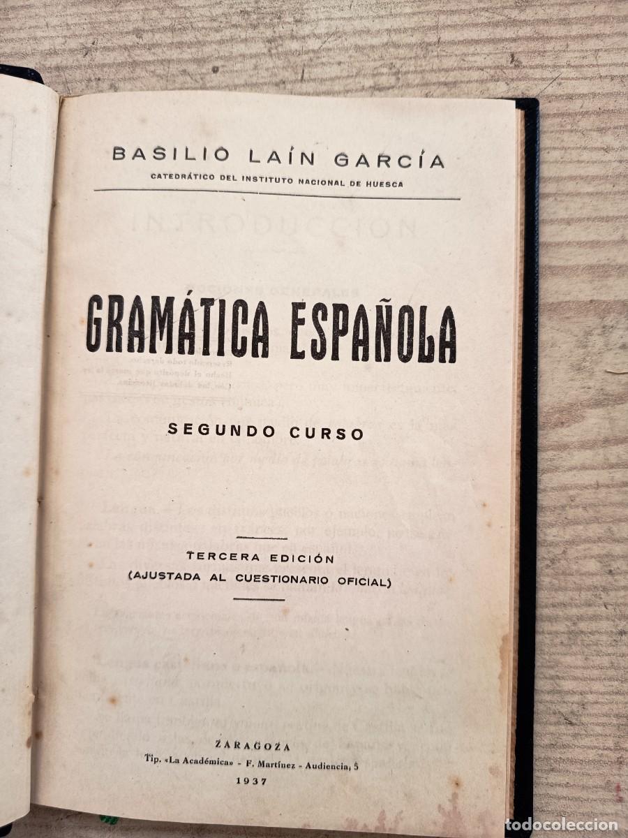 Libros de segunda mano: Gramatica Espa&ntilde;ola - Segundo Grado - Basilio Lain Garcia - 1937 - Foto 2