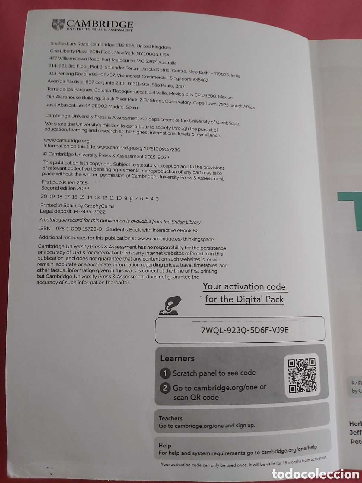 Libros de segunda mano: STUDENTS BOOK + WORKBOOK THINKING SPACE B2 CAMBRIDGE 2022 - Foto 4