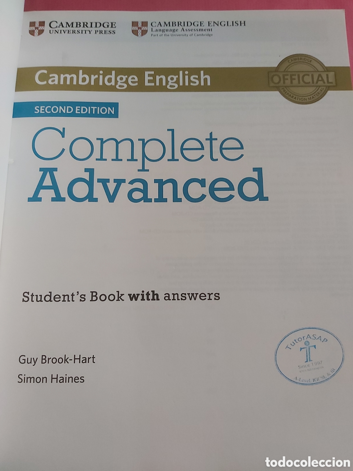 Libros de segunda mano: COMPLETE ADVANCED 2A EDICI&Oacute;N 2014 CAMBRIDGE ENGLISH NO CONTIENE CD - Foto 3