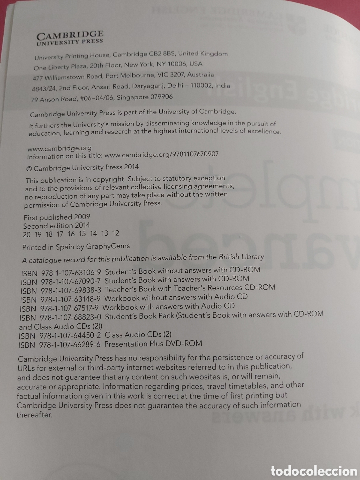 Libros de segunda mano: COMPLETE ADVANCED 2A EDICI&Oacute;N 2014 CAMBRIDGE ENGLISH NO CONTIENE CD - Foto 4