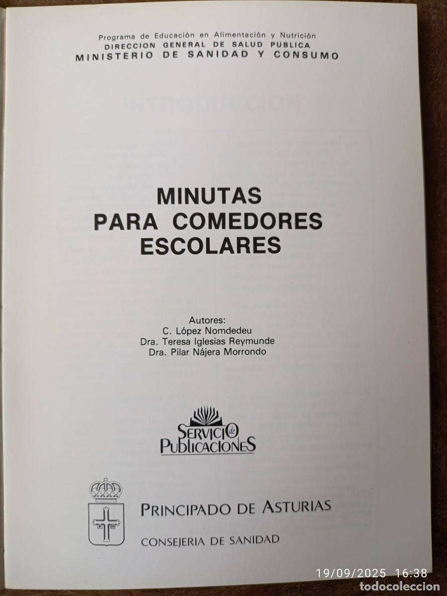 Libros de segunda mano: Minutas para comedores escolares - Foto 2