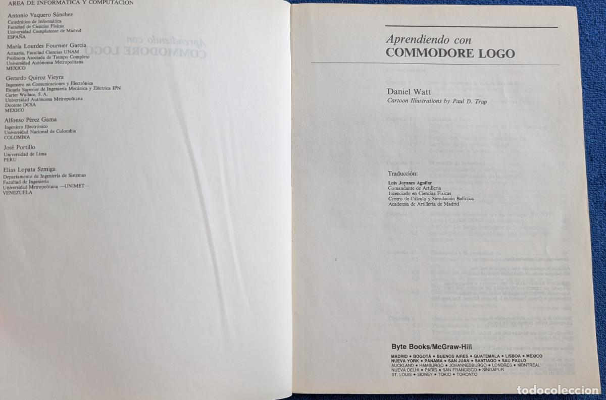 Libros de segunda mano: Aprendiendo con Commodore Logo - Dabiel Wall - Byte Books - McGraw-Hill (1985) - Foto 2